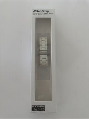 Nordstrom White Ceramic Link Watch Band for Apple Watch
